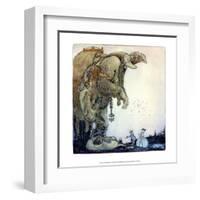 Trolls with People-John Bauer-Framed Art Print