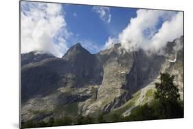 Trollveggen, Troll Wall, Sheer Mountain Cliffs, More Og Romsdal, Norway, Scandinavia, Europe-Gary Cook-Mounted Photographic Print