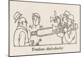 Trombone Shock Absorber-William Heath Robinson-Mounted Art Print