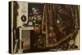 Trompe l'oeil. A Cabinet in the Artist's Studio, 1670-71-Cornelis Norbertus Gysbrechts-Stretched Canvas