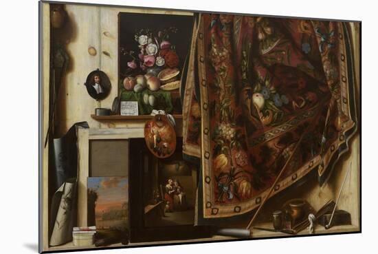 Trompe l'oeil. A Cabinet in the Artist's Studio, 1670-71-Cornelis Norbertus Gysbrechts-Mounted Giclee Print