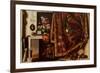 Trompe L'oeil, Atelier De L'artiste  (Trompe L'oeil A Cabinet in the Artist's Studio) Peinture De-Cornelis Norbertus Gysbrechts-Framed Giclee Print