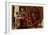 Trompe L'oeil, Atelier De L'artiste  (Trompe L'oeil A Cabinet in the Artist's Studio) Peinture De-Cornelis Norbertus Gysbrechts-Framed Giclee Print