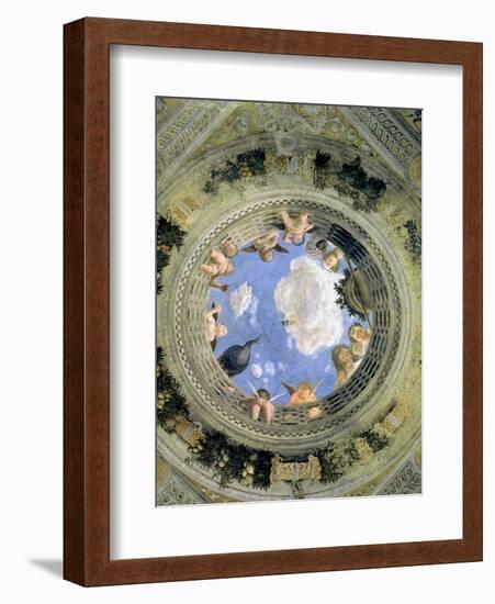 Trompe L'Oeil Oculus in the Centre of the Vaulted Ceiling of the Camera Picta or Camera Degli Sposi-Andrea Mantegna-Framed Giclee Print