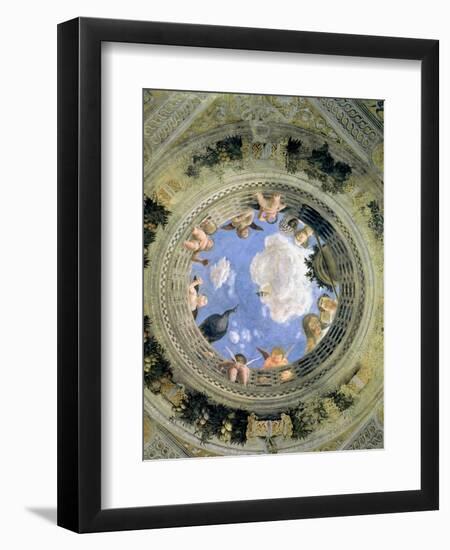 Trompe L'Oeil Oculus in the Centre of the Vaulted Ceiling of the Camera Picta or Camera Degli Sposi-Andrea Mantegna-Framed Giclee Print