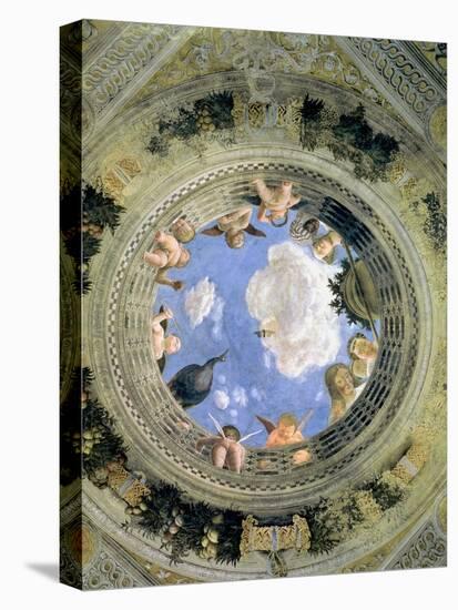 Trompe L'Oeil Oculus in the Centre of the Vaulted Ceiling of the Camera Picta or Camera Degli Sposi-Andrea Mantegna-Stretched Canvas