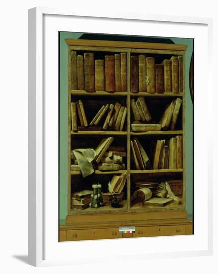 Trompe L'Oeil of a Bookcase, 1710-20-Giuseppe Maria Crespi-Framed Giclee Print