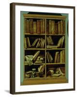 Trompe L'Oeil of a Bookcase, 1710-20-Giuseppe Maria Crespi-Framed Giclee Print