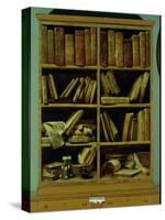 Trompe L'Oeil of a Bookcase, 1710-20-Giuseppe Maria Crespi-Stretched Canvas