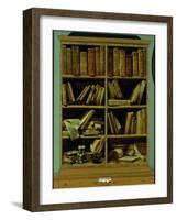 Trompe L'Oeil of a Bookcase, 1710-20-Giuseppe Maria Crespi-Framed Giclee Print