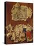 Trompe L'Oeil of a Print of a Shepherd by Simone Cantarini-Domenico Remps-Stretched Canvas