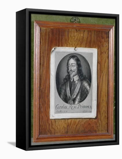 Trompe L'Oeil Still Life of a Print of Charles I-Evert Collier-Framed Stretched Canvas