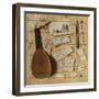 Trompe L'Oeil Still Life with a Lute, Rebec and Music Sheets-Cornelis Norbertus Gijsbrechts-Framed Premium Giclee Print