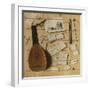 Trompe L'Oeil Still Life with a Lute, Rebec and Music Sheets-Cornelis Norbertus Gijsbrechts-Framed Premium Giclee Print