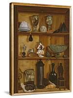 Trompe l'Oeil with a Statuette of Hercules-Jean Valette-Penot-Stretched Canvas