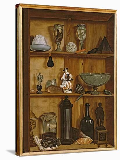 Trompe l'Oeil with a Statuette of Hercules-Jean Valette-Penot-Stretched Canvas