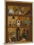 Trompe l'Oeil with a Statuette of Hercules-Jean Valette-Penot-Mounted Giclee Print