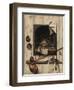 Trompe L'Oeil with Studio Wall and Vanitas Still Life, 1668-Cornelis Norbertus Gysbrechts-Framed Giclee Print