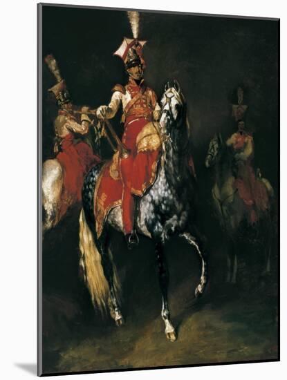 Trompetiste a cheval de la garde imperiale de Napoleon-Theodore Gericault-Mounted Giclee Print