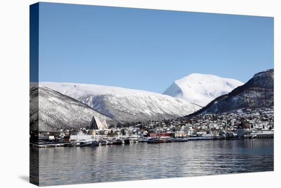 Tromsdalen and the Cathedral of the Arctic Opposite Tromso, Troms, Norway, Scandinavia, Europe-David Lomax-Stretched Canvas