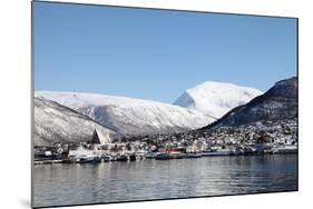 Tromsdalen and the Cathedral of the Arctic Opposite Tromso, Troms, Norway, Scandinavia, Europe-David Lomax-Mounted Photographic Print