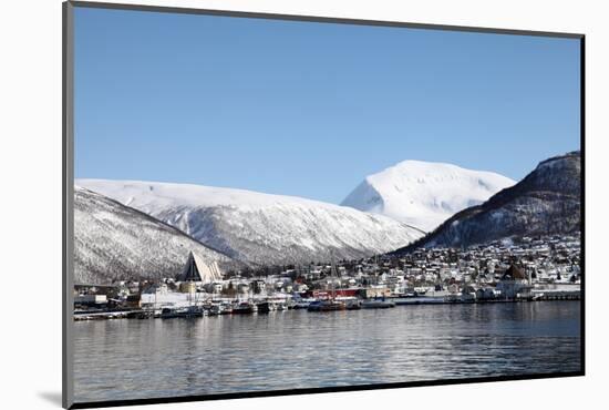 Tromsdalen and the Cathedral of the Arctic Opposite Tromso, Troms, Norway, Scandinavia, Europe-David Lomax-Mounted Photographic Print