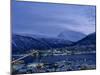 Tromso and its Bridge to the Mainland at Dusk, Arctic Norway, Scandinavia, Europe-Dominic Harcourt-webster-Mounted Photographic Print