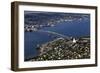 Tromso River and Tromso Including the Cathedral from Top of Tromsoya City Center of Tromso-Olivier Goujon-Framed Photographic Print