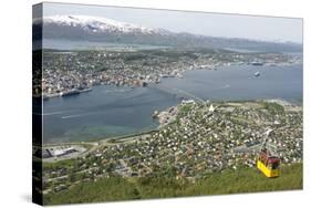 Tromso, Seen from Mount Storsteinen, Northern Norway, Scandinavia, Europe-Tony Waltham-Stretched Canvas