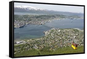 Tromso, Seen from Mount Storsteinen, Northern Norway, Scandinavia, Europe-Tony Waltham-Framed Stretched Canvas