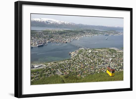 Tromso, Seen from Mount Storsteinen, Northern Norway, Scandinavia, Europe-Tony Waltham-Framed Photographic Print