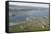 Tromso, Seen from Mount Storsteinen, Northern Norway, Scandinavia, Europe-Tony Waltham-Framed Stretched Canvas