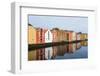 Trondheim, Norway, Old Warehouses Now Homes over the River-Bill Bachmann-Framed Photographic Print