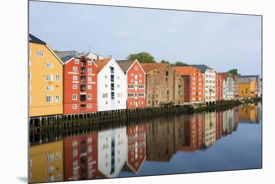 Trondheim, Norway, Old Warehouses Now Homes over the River-Bill Bachmann-Mounted Premium Photographic Print