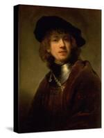 Tronie' of a Young Man with Gorget and Beret, circa 1639-Rembrandt van Rijn-Stretched Canvas