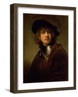 Tronie' of a Young Man with Gorget and Beret, circa 1639-Rembrandt van Rijn-Framed Giclee Print