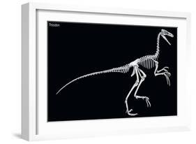 Troodon Skeleton, Dinosaurs-Encyclopaedia Britannica-Framed Art Print