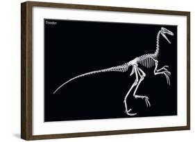 Troodon Skeleton, Dinosaurs-Encyclopaedia Britannica-Framed Art Print