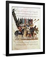 Troop of Horsemen at a Religious Ceremony, C1240-null-Framed Giclee Print