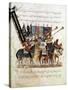 Troop of Horsemen at a Religious Ceremony, C1240-null-Stretched Canvas