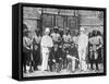 Troop Recruits Posing with German Officers-null-Framed Stretched Canvas