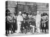 Troop Recruits Posing with German Officers-null-Stretched Canvas