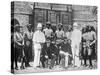 Troop Recruits Posing with German Officers-null-Stretched Canvas