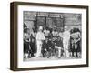 Troop Recruits Posing with German Officers-null-Framed Photographic Print