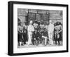 Troop Recruits Posing with German Officers-null-Framed Photographic Print