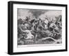 Trooper Fortune Cutting Loose the Living Oxen under Heavy Fire-H. Dixon-Framed Giclee Print