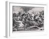 Trooper Fortune Cutting Loose the Living Oxen under Heavy Fire-H. Dixon-Framed Giclee Print