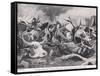 Trooper Fortune Cutting Loose the Living Oxen under Heavy Fire-H. Dixon-Framed Stretched Canvas