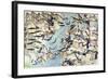 Troopers Being Driven Across the River-Amos Bad Heart Buffalo-Framed Giclee Print