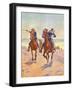 Troopers in Pursuit-Charles Shreyvogel-Framed Art Print